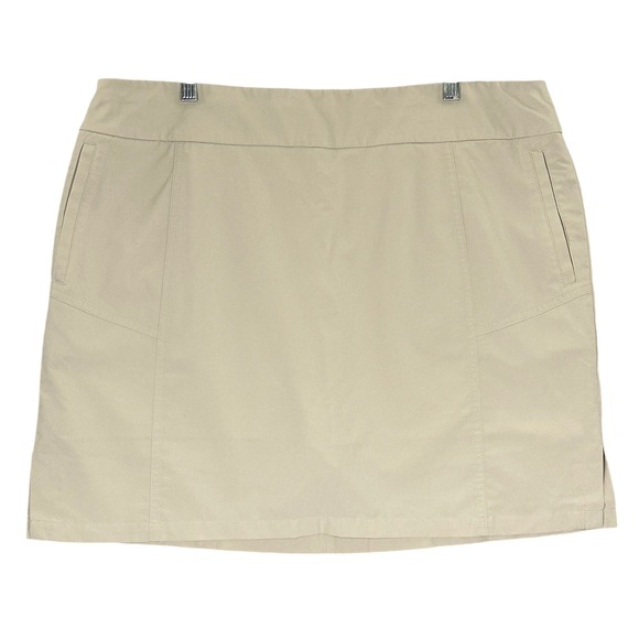 Chico's Pants - Chico's Zenergy Golf Skort Women Size XL Tan Khaki Excellent Stretch Pockets